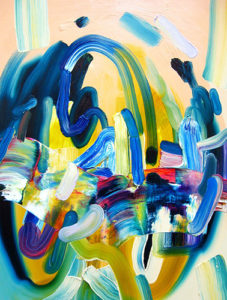 Erin LOREE The harder you try to let go 2 Oil 24" x 18"