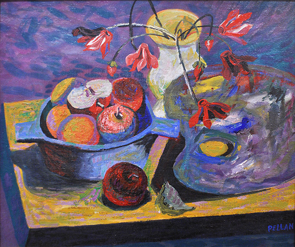 Alfred PELLAN Palette aux fruits, 1935 Oil 18" x 22"