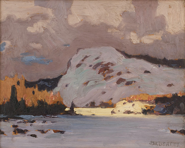 J.W. Beatty Spring, Algonquin Park c.1914 Oil 8.5" x 10.5"