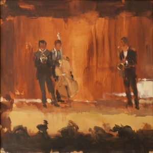 Darlene COLE Audience watching jazz trio Acrylic 30" x 30"