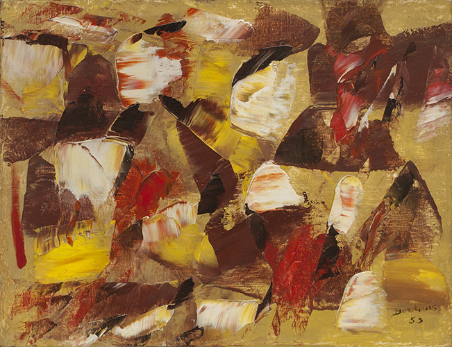 Paul-Emile Borduas, Jardin suspendu, 1953, Oil, 11" x 14"