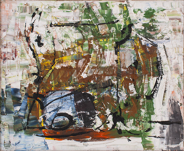 Jean Paul Riopelle Composition, 1964 Oil 21.25" x 25.5"