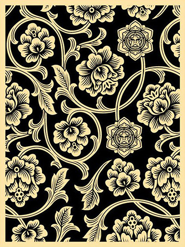 Shepard Fairey - OBEY Flower Vine 2009 AP silkscreen 24" x 18"