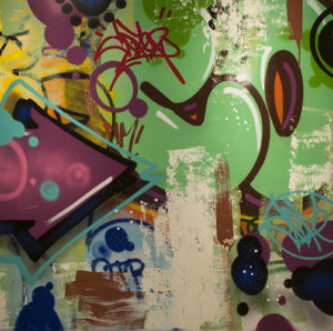 COPE2 Serie YUL 18, 2016 Mixed media 48" x 48"