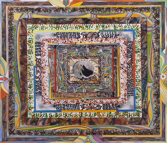 Harold Town Stages # 9, 1989, Mixed media, 21" x 23"