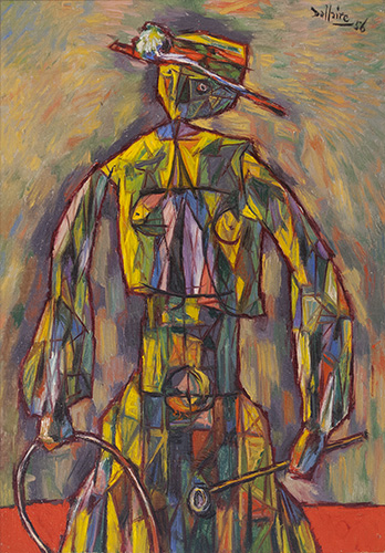 Jean Dallaire Le cerceau, 1956 Oil 14" x 10"