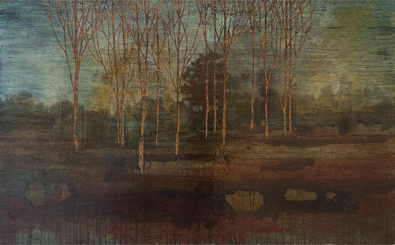 Peter HOFFER Forêt Oil and Resin 48" x 81"