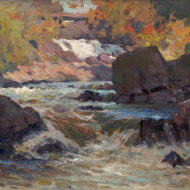 BEATTY Brook’s Falls, Parry Sound 1932 Oil 10.5 x 13.75