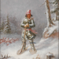 KRIEGHOFF Chasseur dans le blizzard Oil 11 x 9