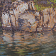 JOHNSTON Ripples Algoma c 1919 Oil 10 5 x 13