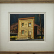 BUSH House on the Highway 1949 FRAMED Oil 8 5 x 11