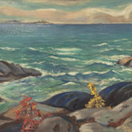 LISMER Open Water Georgian Bay c1940 Oil 24 x 30