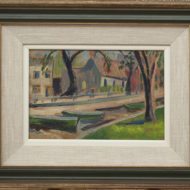 ROBERTSON Lachine Canal FRAMED Oil 4 75 x 7
