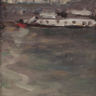 MORRICE Boat and River Charenton c1892-1894 Oil 5 75 x 4