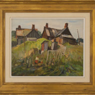 PAGINTON Houses at the Humber Oil FRAMED 16 x 20