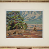 JACKSON Windswept Tree c 1942 Oil FRAMED 10 5 x 13 5