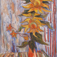 BORENSTEIN Sunflowers 1965 Oil 40 x 30