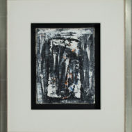 RIOPELLE Untitled 1977 Oil FRAMED 7 25 x 5 new