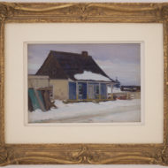 GAGNON Ancienne maison de Baie St Paul c 1919 Oil FRAMED 6 25 x 9 25