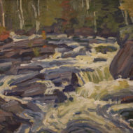 SHEPPARD Van Koughnet Waterfall Black River Oil 10 5 x 13 5
