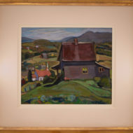 COLLYER Country Landscape Oil FRAMED 12 x 14