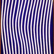 BARBEAU Blue and white striations Acrylic 50 x 40