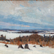 CARMICHAEL Winter Landscape2 Oil 8 25 x 10 5