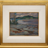 MACDONALD Little Turtle Lake 1924 Oil FRAMED 8 5 x 10 5