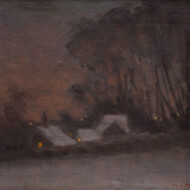 HEISTER REID Twilight 1910 Oil 12 x 14