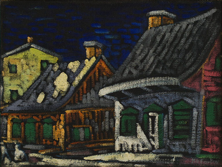 Maisons à Ste-Rose Oil on canvas 13" x 17"