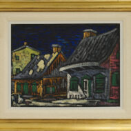 FORTIN Maison a ste rose OIL FRAMED 13 x 17