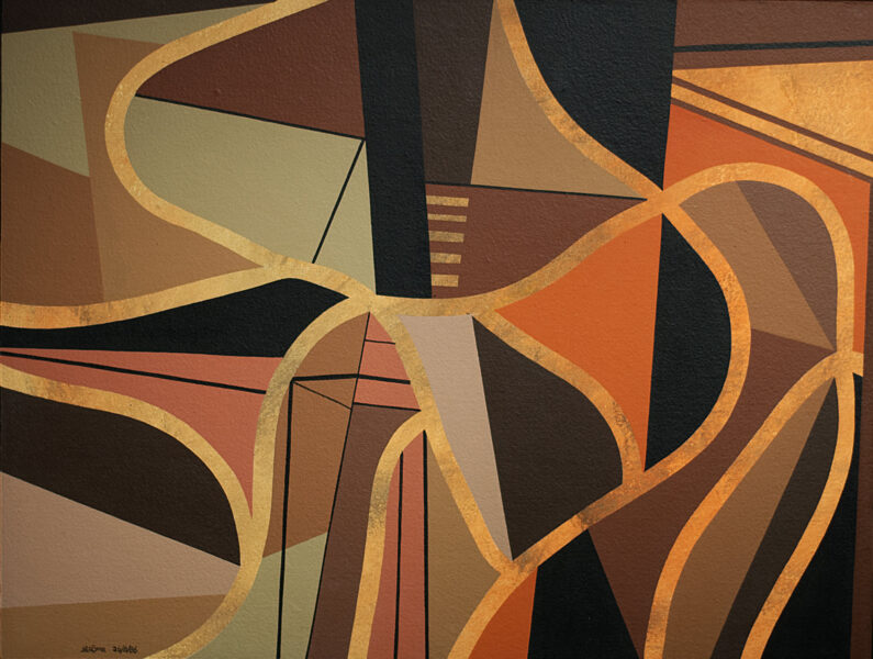 La cité et les murs, 1986 Acrylic 18" x 23.75"