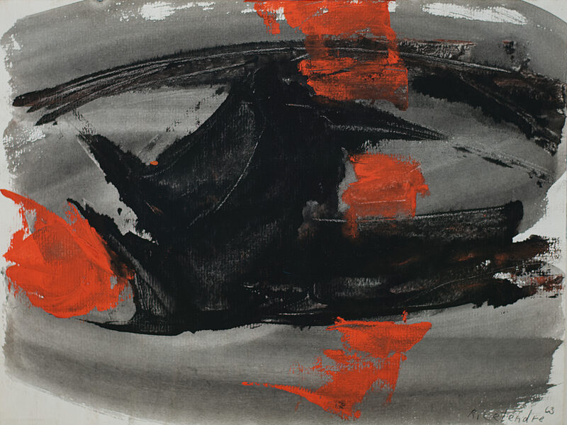 Sans Titre, 1963 Casein 8.75" x 11.75"