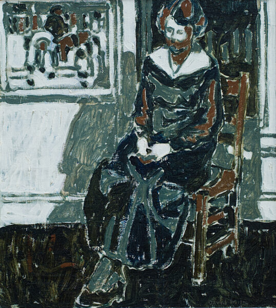 SOLD Woman in black and grey, 1915 Oil on canvas 20" x 18"