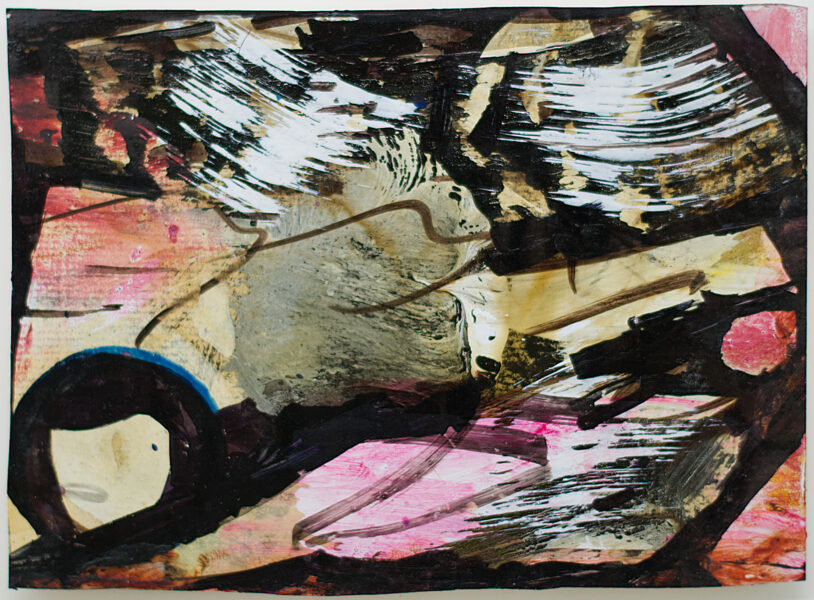 Sans Titre Oil on card 5" x 7"