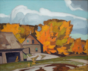 Vibrant historical Canadian landscape painting by Alfred Joseph Casson