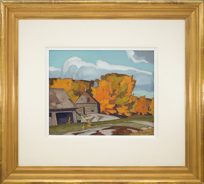 Old Farm near Wilberforce, Oil on panel 8.75" x 10.75" FRAMED