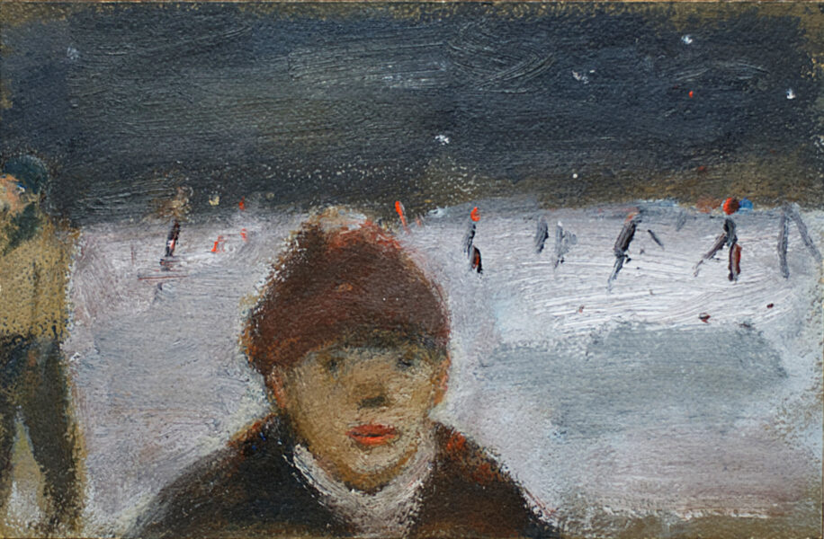 SOLD Patineurs du soir Oil 5" x 7.625"