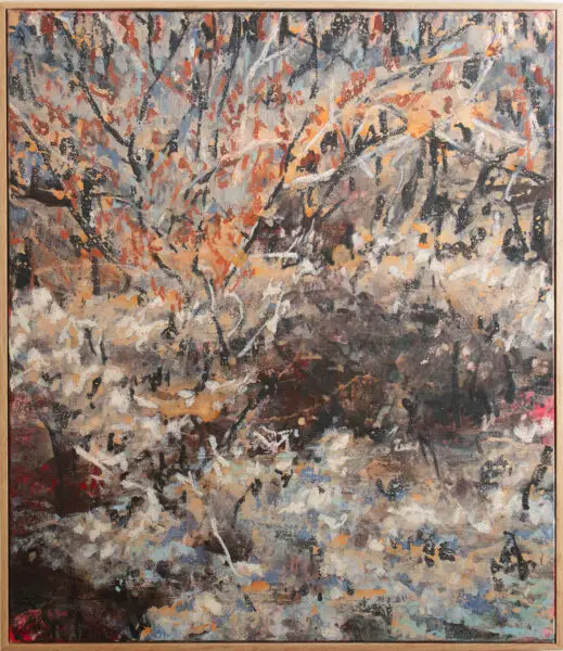 Olivia de Fleuriot Perry. Lights Inside Her Eyes - Beyond The Brush 2024 Mixed Media 48" x 40" Framed