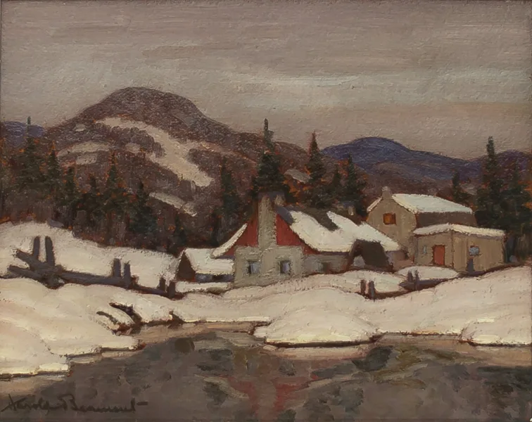 SOLD Laurentian Farm, Oil 8.5" x 10.5"