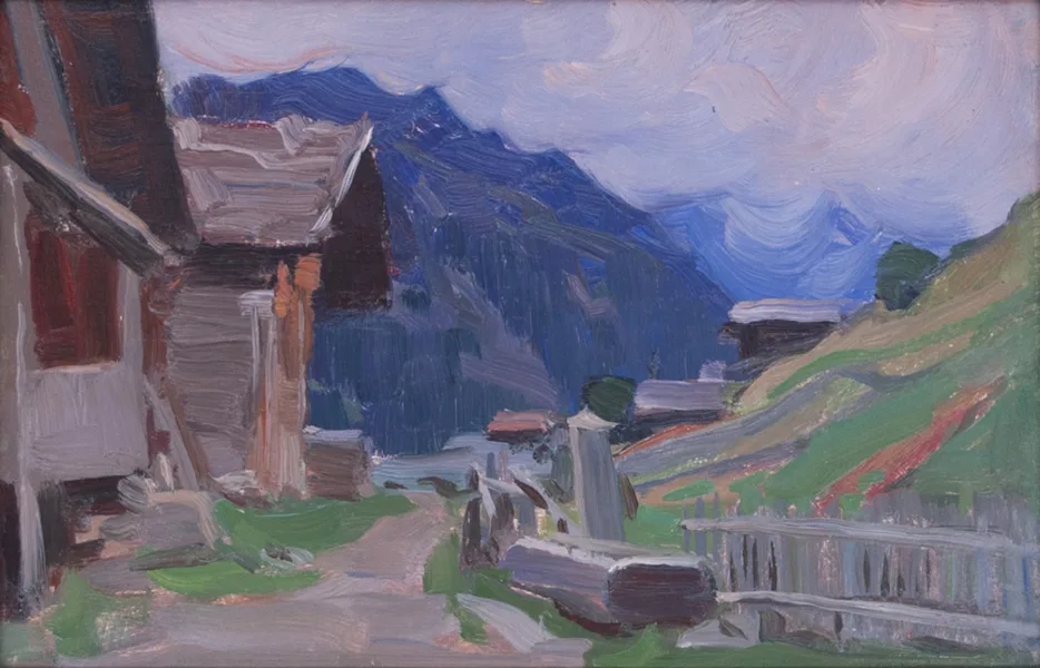 SOLD Dans les Alpes Oil 7" x 5"