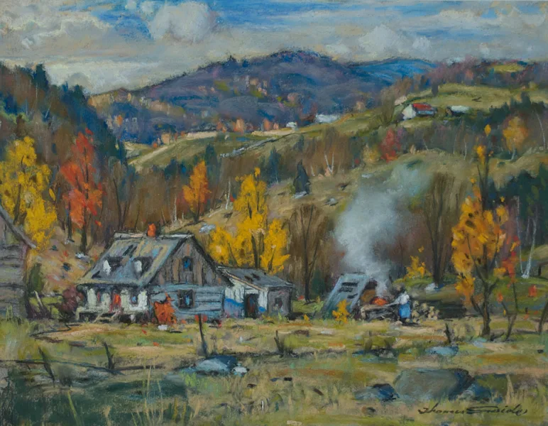 SOLD Wood Fired Oven Pastel 10" x 13"