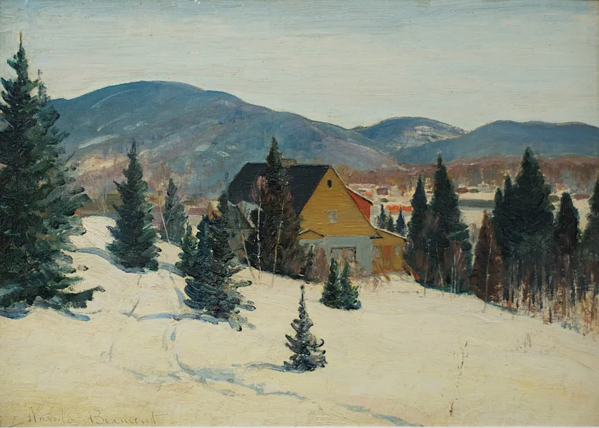 SOLD Paysage d'hiver Oil 10" x 14"