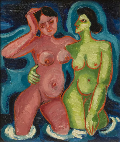 SOLD Old and Young Oil 13" x 11" &nbsp;&nbsp;&nbsp;&nbsp;