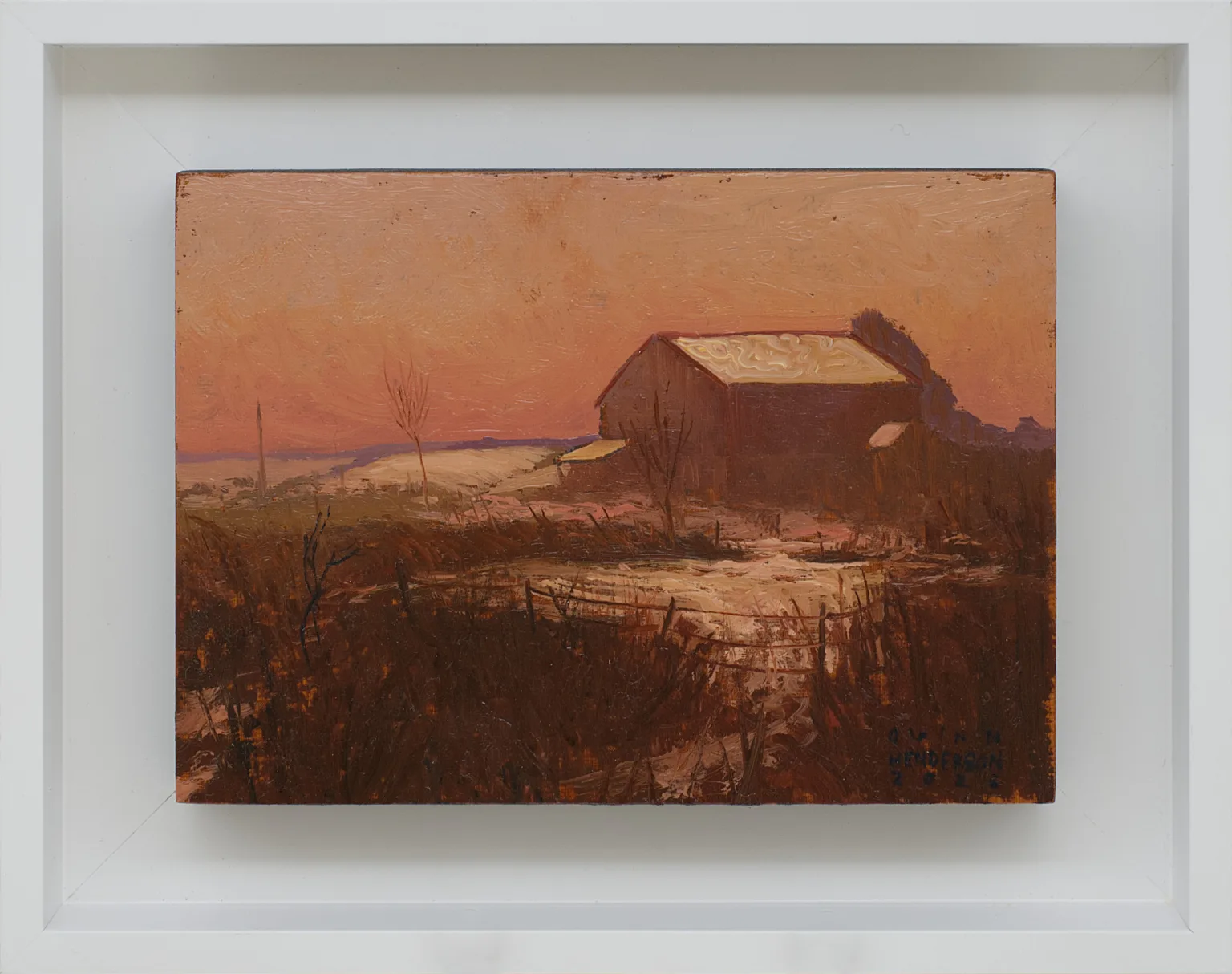 SOLD 4th Line East, 2026 Oil 5" x 7" Framed
