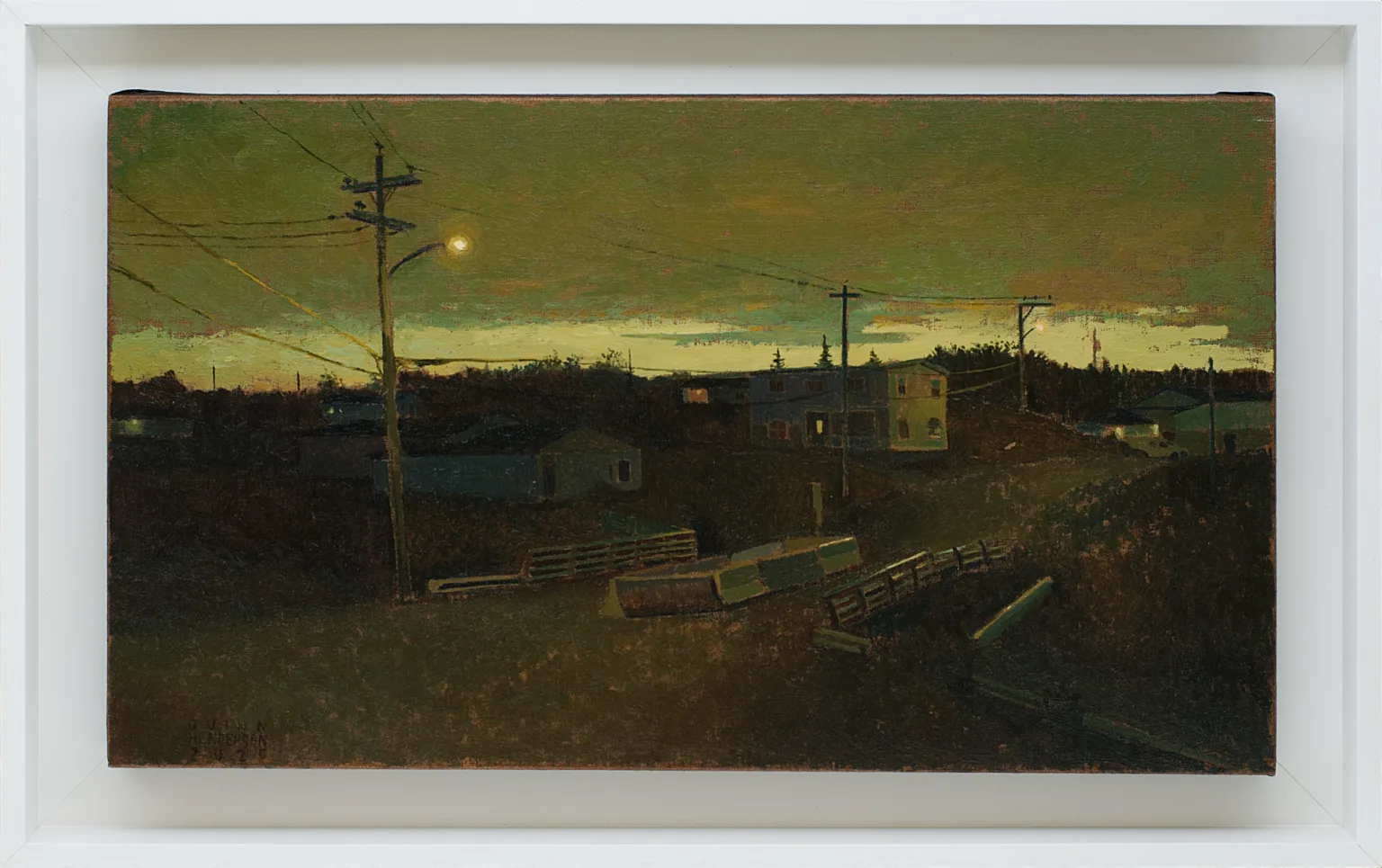 SOLD The Crossing Oil 9" x 16" Framed