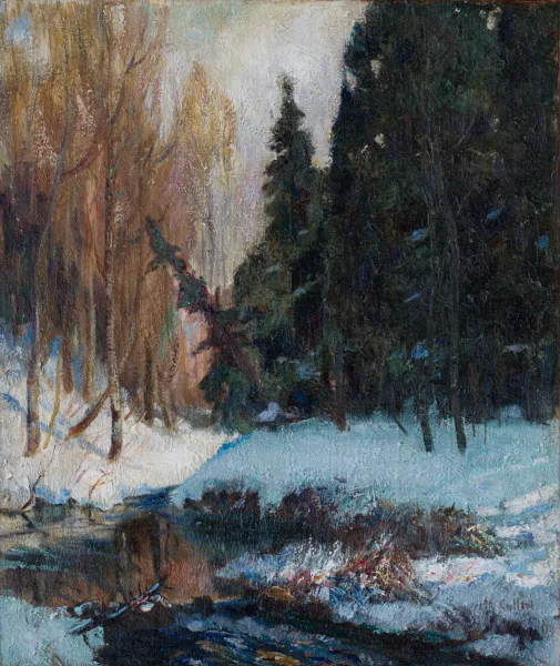 The Little Cache River c. 1922 Oil 18" x 15"